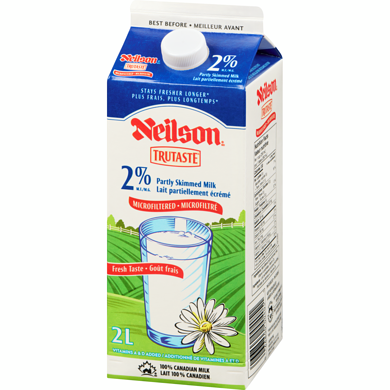 Neilson 2% Partly Skimmed Microfiltered Milk 2L