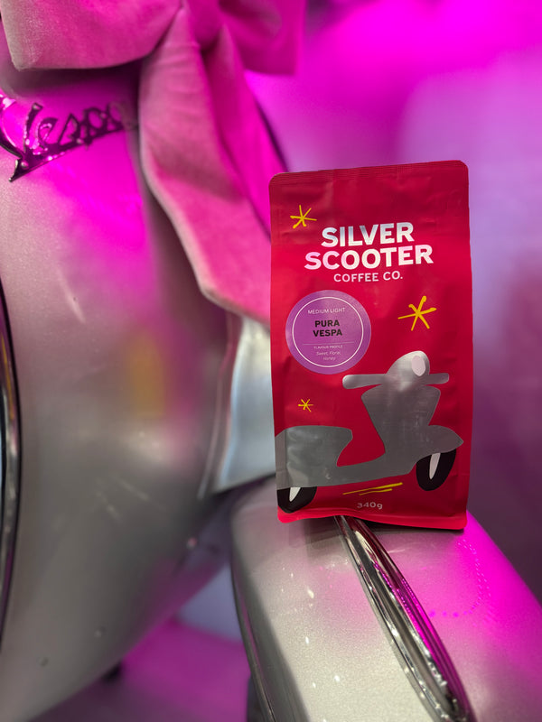 Silver Scooter Coffee Co. - Pura Vespa Medium/Light Roast 340 Grams