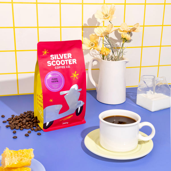 Silver Scooter Coffee Co. - Pura Vespa Medium/Light Roast 340 Grams